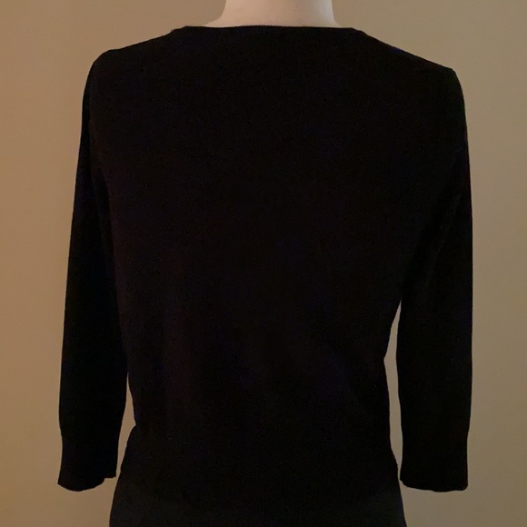 Cable & Gauge Black Cardigan Embellished With Gold Beads - Picture 4 of 8